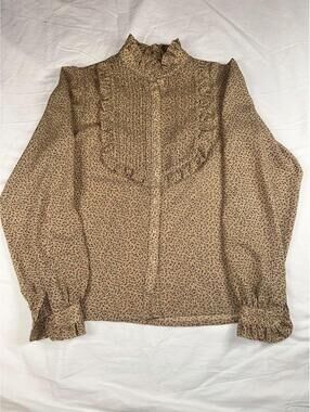 🌸 Vintage Campus Casuals Prairie Floral Blouse Petite 🌸